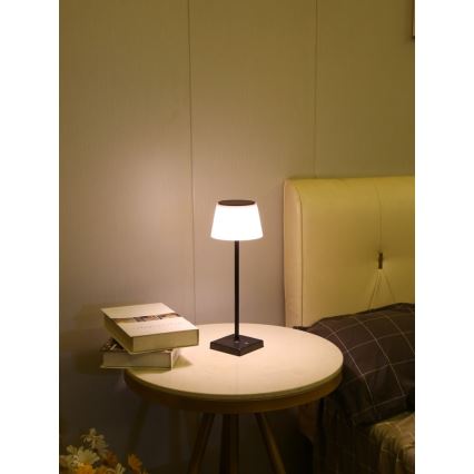 LED Ściemnialna zewnętrzna lampa solarna z czujnikiem LED/4W/5V IP44 3600 mAh