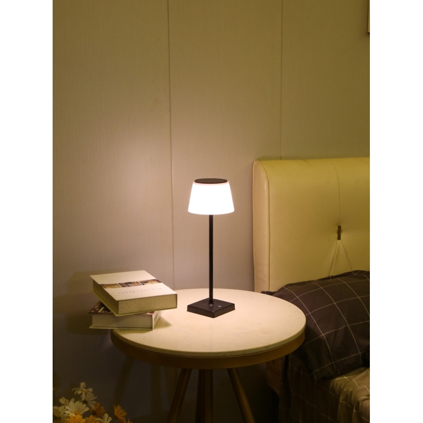 LED Ściemnialna zewnętrzna lampa solarna z czujnikiem LED/4W/5V IP44 3600 mAh