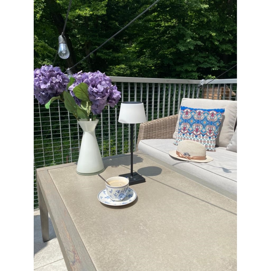 LED Ściemnialna zewnętrzna lampa solarna z czujnikiem LED/4W/5V IP44 3600 mAh