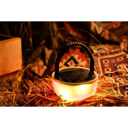 Przenośna lampa solarną LED RGB z łańcuchem LED, LED/10W/5V, 3600 mAh, IP65, 3600 mAh