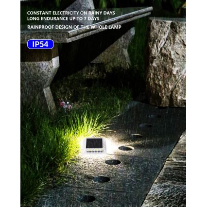 LED zewnętrzne oświetlenie solarne z czujnikiem LED/0,03W/1,2V IP54 800 mAh