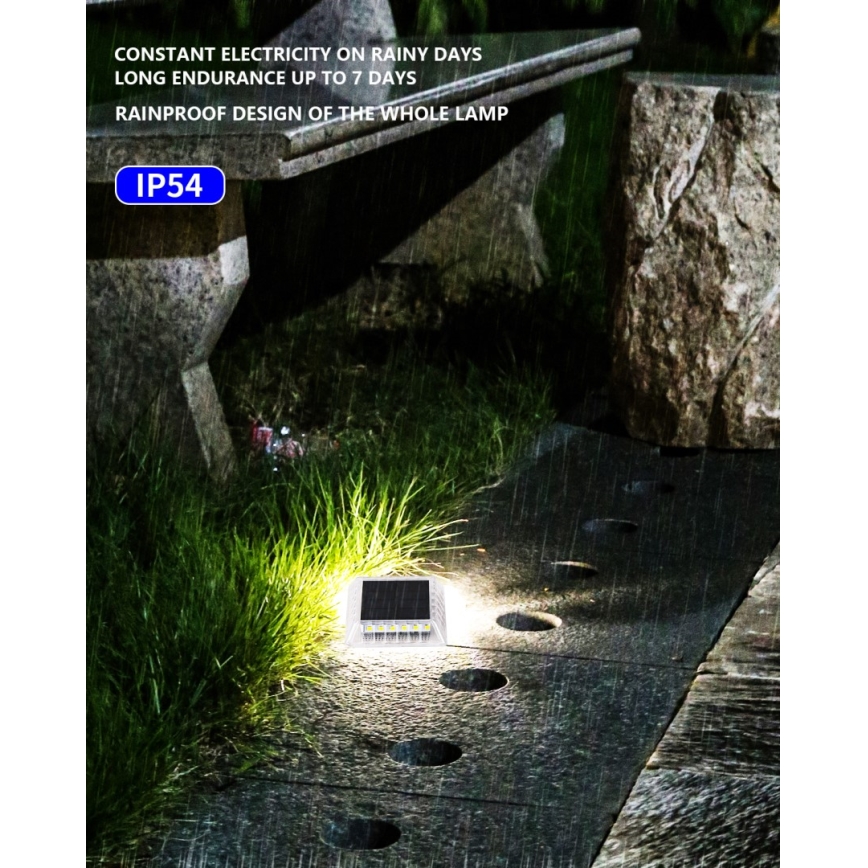 LED zewnętrzne oświetlenie solarne z czujnikiem LED/0,03W/1,2V IP54 800 mAh