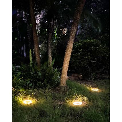ZESTAW 4x LED zewnętrzne oświetlenie solarne z czujnikiem LED/0,048W/2V IP68 600 mAh