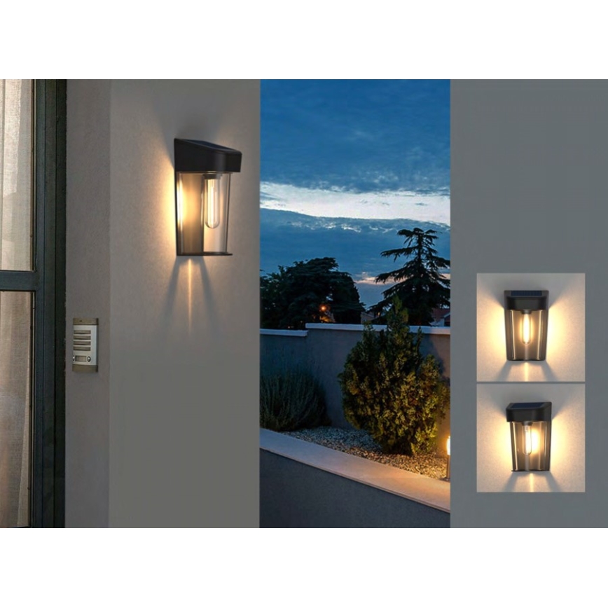 LED Kinkiet solarny z czujnikiem LED/2V IP44 600 mAh