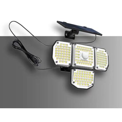 LED Solarna lampa ścienna z czujnikiem LED/5W/5,5V 3000K/6500K IP44 1200 mAh