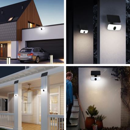 LED Kinkiet solarny z czujnikiem LED/13W/3,7V 4000K IP65 400 mAh