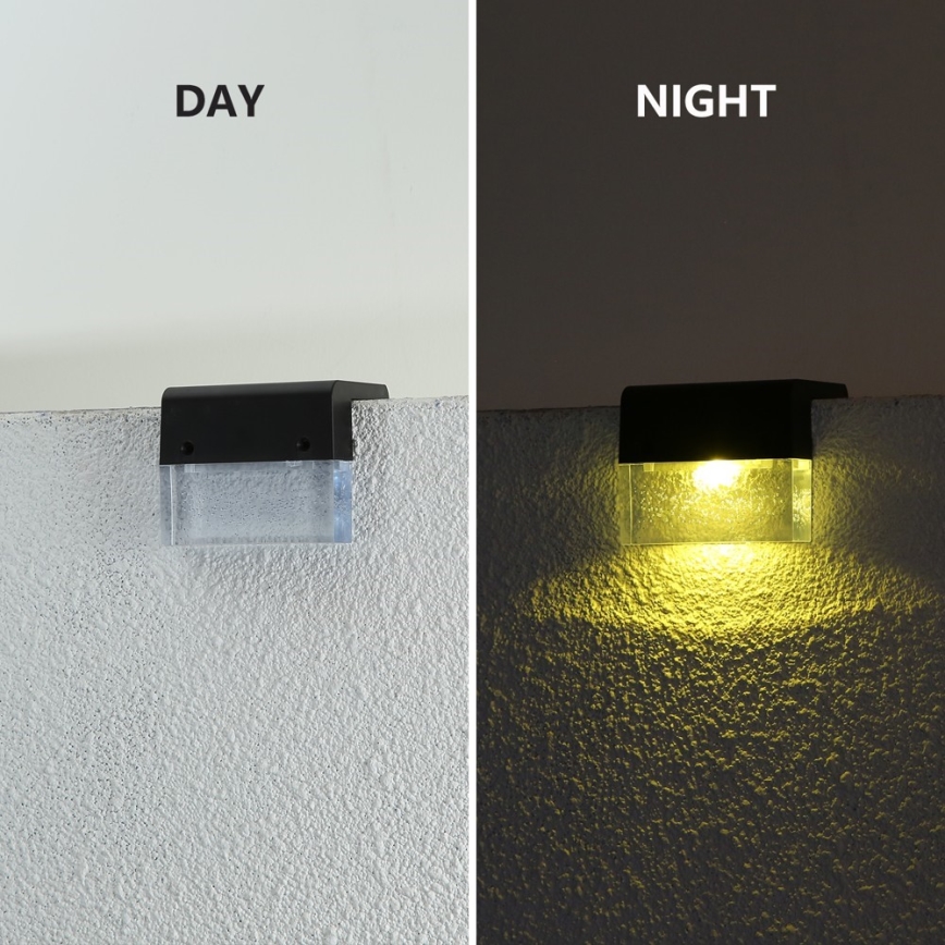 ZESTAW 2x LED RGB Solarna lampa ścienna LED/1W/1,2V 3500K IP65 600 mAh