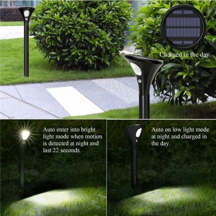 LED Lampa solarna z czujnikiem LED/1W/3,7V 6000K IP65