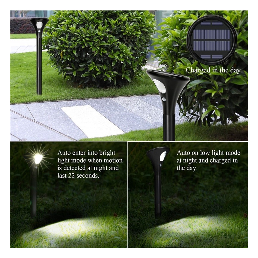 LED Lampa solarna z czujnikiem LED/1W/3,7V 6000K IP65
