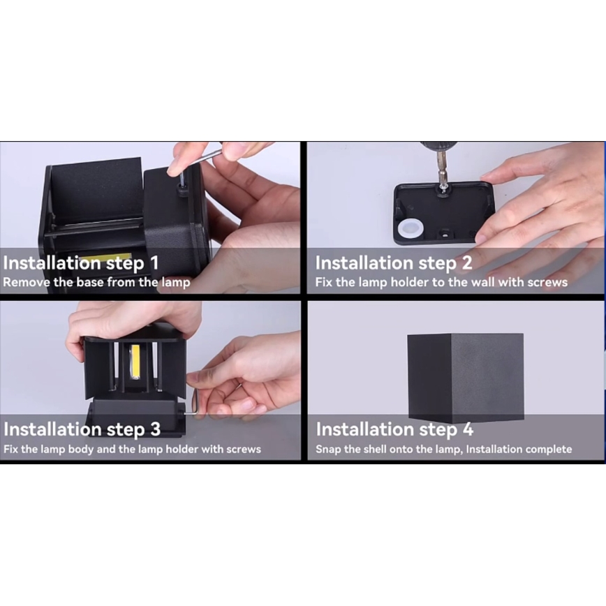 Immax 08510L - LED Zewnętrzny kinkiet DICE LED/6W/230V 3000K IP65