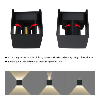 Immax 08510L - LED Zewnętrzny kinkiet DICE LED/6W/230V 3000K IP65