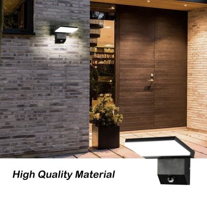 LED zewnętrzny kinkiet z czujnikiem MODERN LED/18W/230V IP65