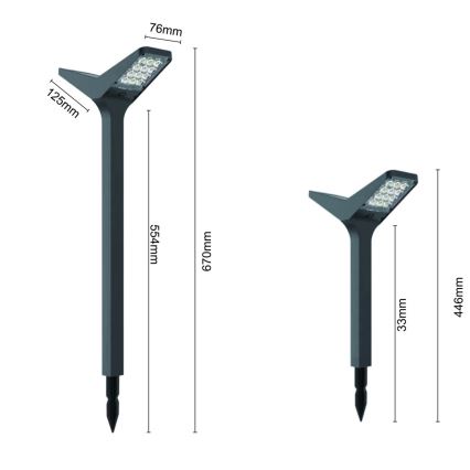 Lampa solarna LED z czujnikiem SUN BUTTERFLY LED/1,5W/3,7V 3000/6000K IP65 1500 mAh