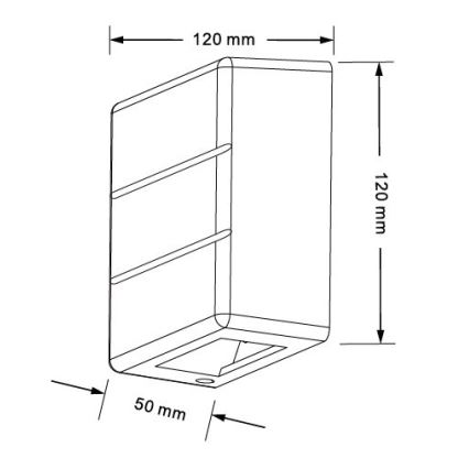 Kinkiet zewnętrzny LED LUXLINE 6W/230V 3000K IP54 czarny