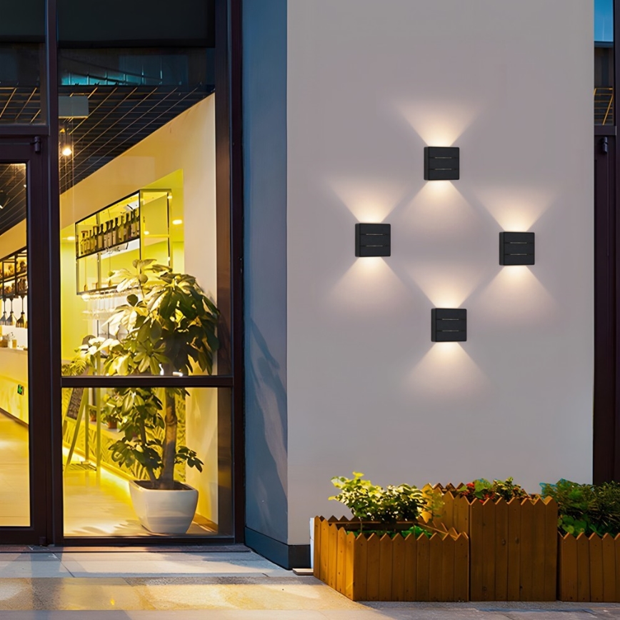 Kinkiet zewnętrzny LED LUXLINE 6W/230V 3000K IP54 czarny