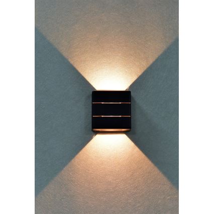 Kinkiet zewnętrzny LED LUXLINE 6W/230V 3000K IP54 czarny
