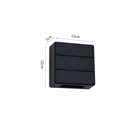 Kinkiet zewnętrzny LED LUXLINE 6W/230V 3000K IP54 czarny