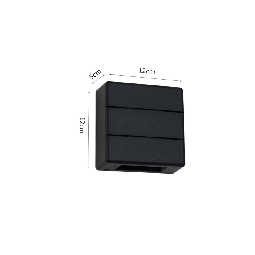 Kinkiet zewnętrzny LED LUXLINE 6W/230V 3000K IP54 czarny