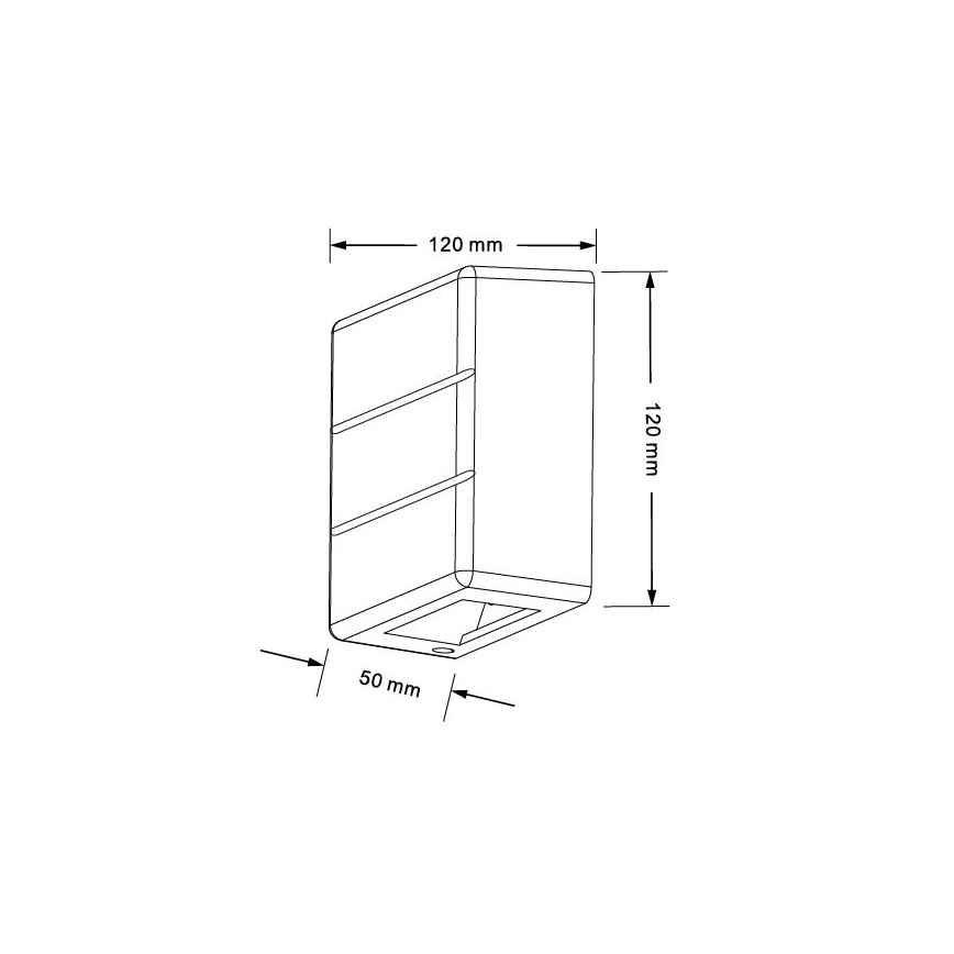 Kinkiet zewnętrzny LED LUXLINE 6W/230V 3000K IP54 orzech
