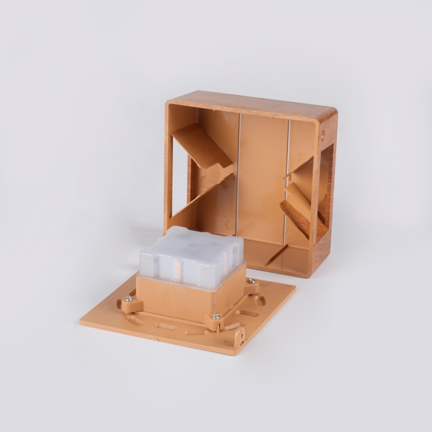 Kinkiet zewnętrzny LED LUXLINE 6W/230V 3000K IP54 orzech