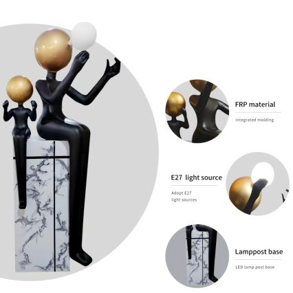Lampa stojąca SILUETTE 1xE27/40W/230V 160 cm Aura
