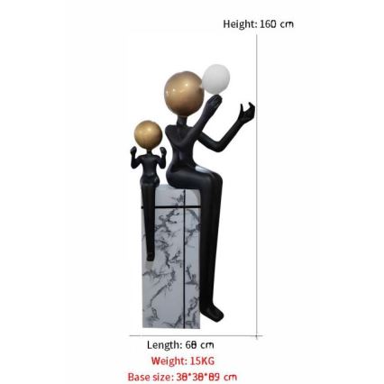 Lampa stojąca SILUETTE 1xE27/40W/230V 160 cm Aura
