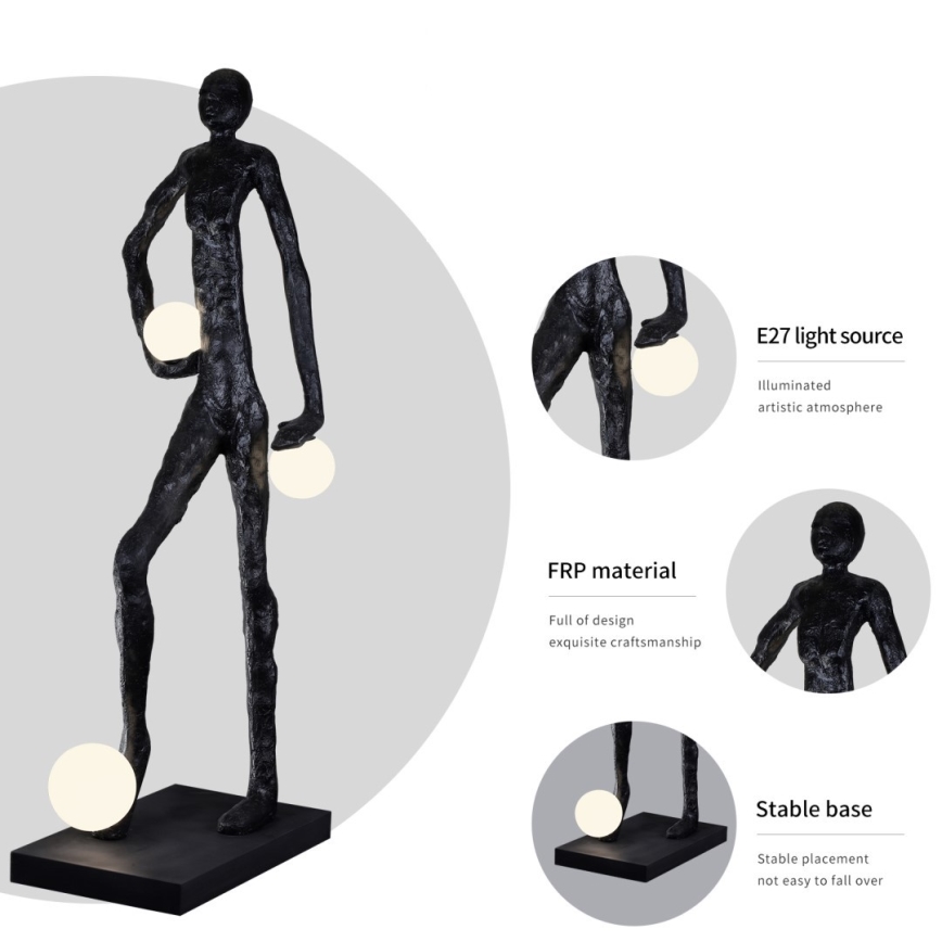 Lampa podłogowa SILUETTE 3xE27/60W/230V 185 cm Aura