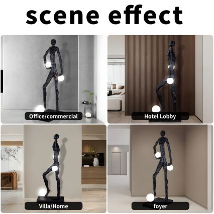 Lampa podłogowa SILUETTE 3xE27/60W/230V 185 cm Aura