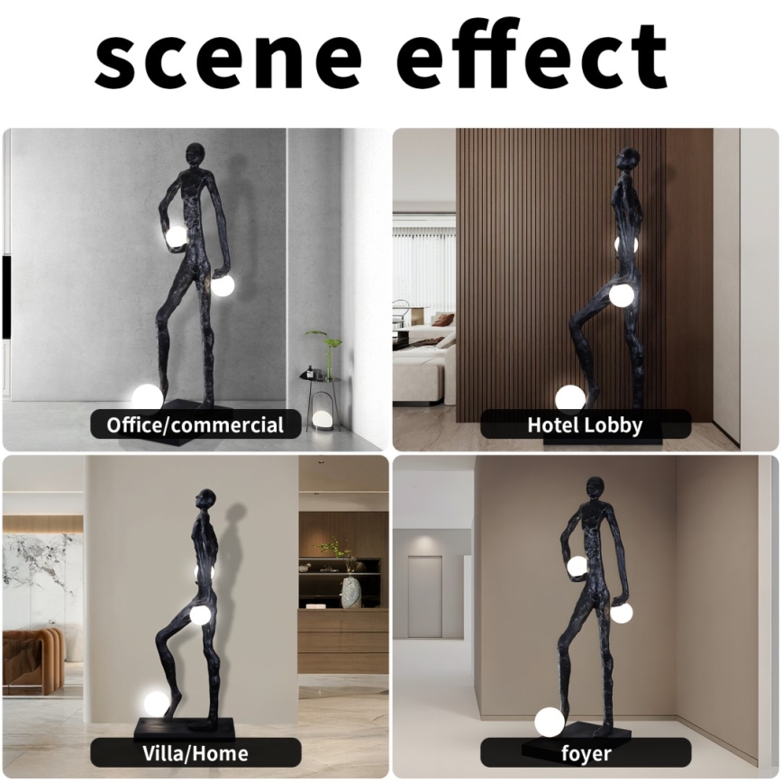 Lampa podłogowa SILUETTE 3xE27/60W/230V 185 cm Aura