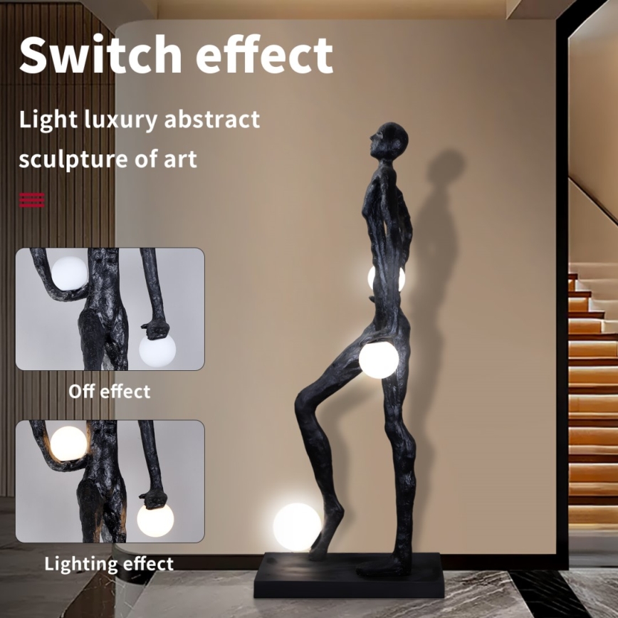 Lampa podłogowa SILUETTE 3xE27/60W/230V 185 cm Aura
