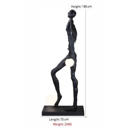 Lampa podłogowa SILUETTE 3xE27/60W/230V 185 cm Aura