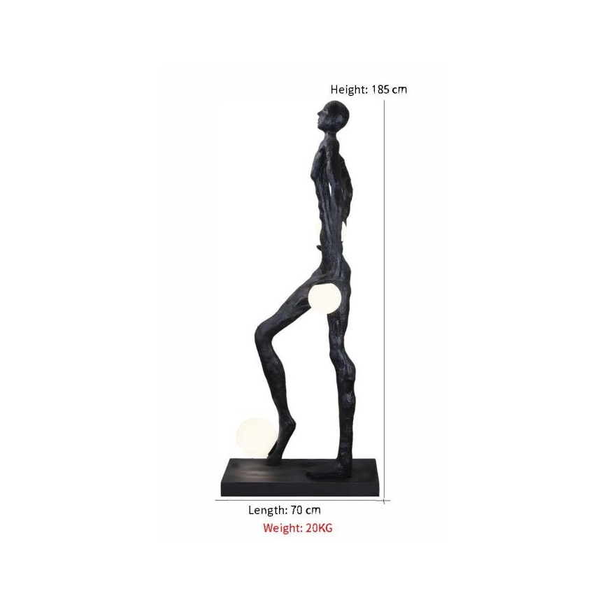 Lampa podłogowa SILUETTE 3xE27/60W/230V 185 cm Aura