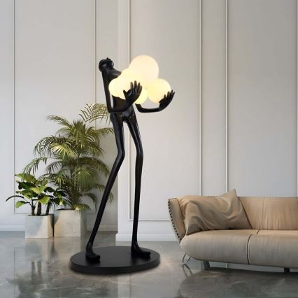 Lampa stojąca SILUETTE 6xE27/25W/230V 180 cm Human Ball