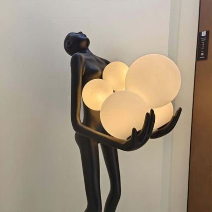 Lampa stojąca SILUETTE 6xE27/25W/230V 180 cm Human Ball