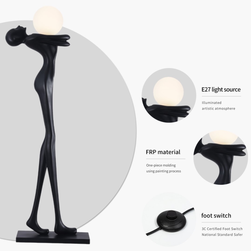 Lampa stojąca SILUETTE 1xE27/25W/230V 175 cm Human Woman