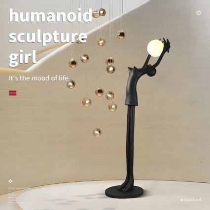 Lampa stojąca SILUETTE 1xE27/25W/230V 210 cm Human Girl