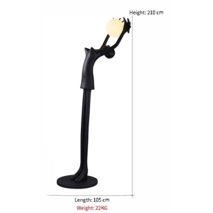 Lampa stojąca SILUETTE 1xE27/25W/230V 210 cm Human Girl