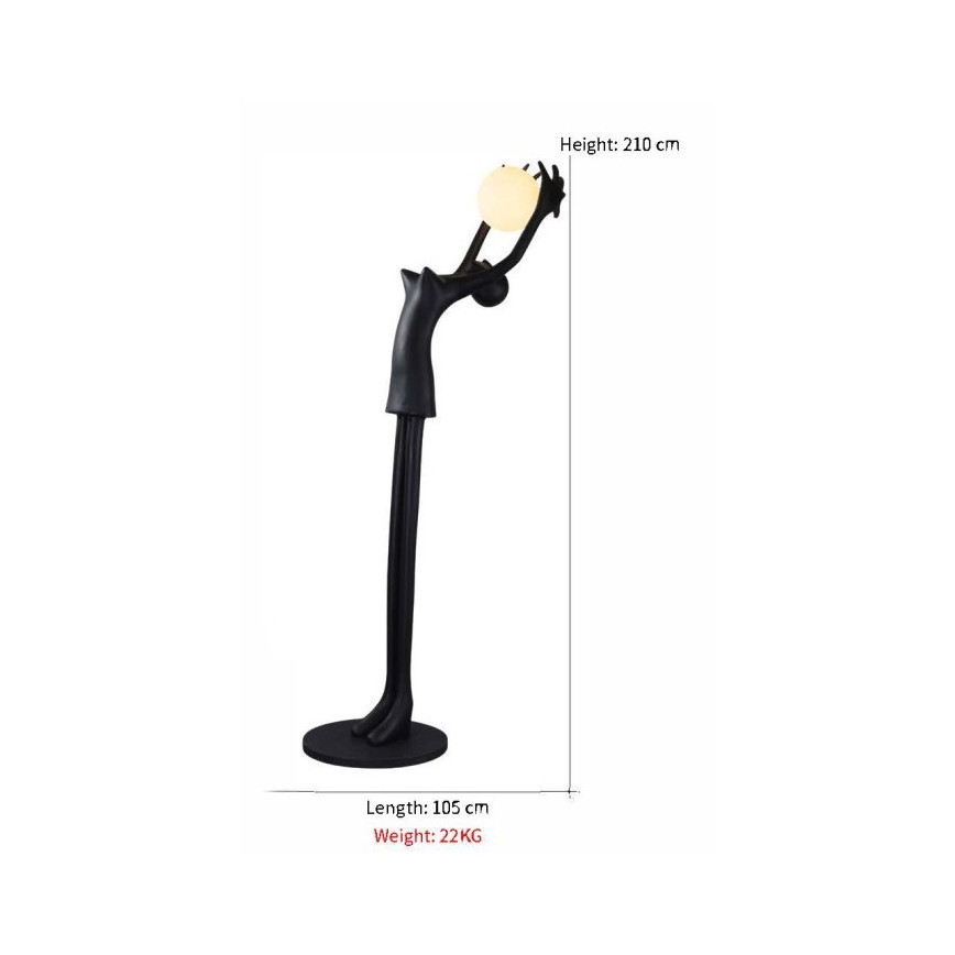 Lampa stojąca SILUETTE 1xE27/25W/230V 210 cm Human Girl