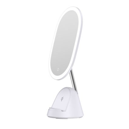 LED Regulowane lusterko kosmetyczne z bezprzewodowym ładowaniem LED/18W/230V
