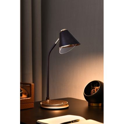 Lampa stołowa LED z funkcją ściemniania i ładowaniem bezprzewodowym FINCH LED/9W/12/230V brązowe/złoty