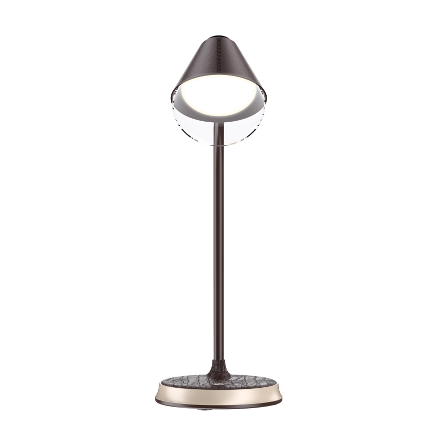 Lampa stołowa LED z funkcją ściemniania i ładowaniem bezprzewodowym FINCH LED/9W/12/230V brązowe/złoty
