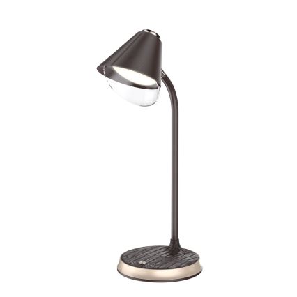 Lampa stołowa LED z funkcją ściemniania i ładowaniem bezprzewodowym FINCH LED/9W/12/230V brązowe/złoty