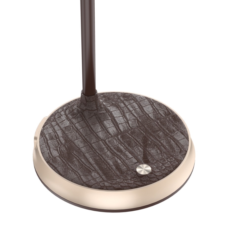 Lampa stołowa LED z funkcją ściemniania i ładowaniem bezprzewodowym FINCH LED/9W/12/230V brązowe/złoty
