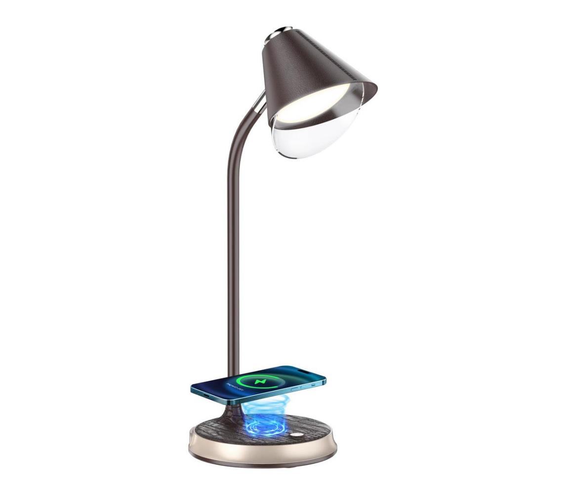 08971L - LED Lampa stołowa ściemnialna FINCH LED/9W/12/230V brązowe/złoty