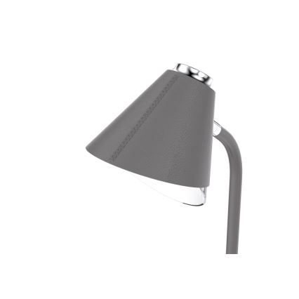 LED Regulowana lampa stołowa z ładowaniem bezprzewodowym FINCH LED/9W/12/230V szara/błyszczący chrom