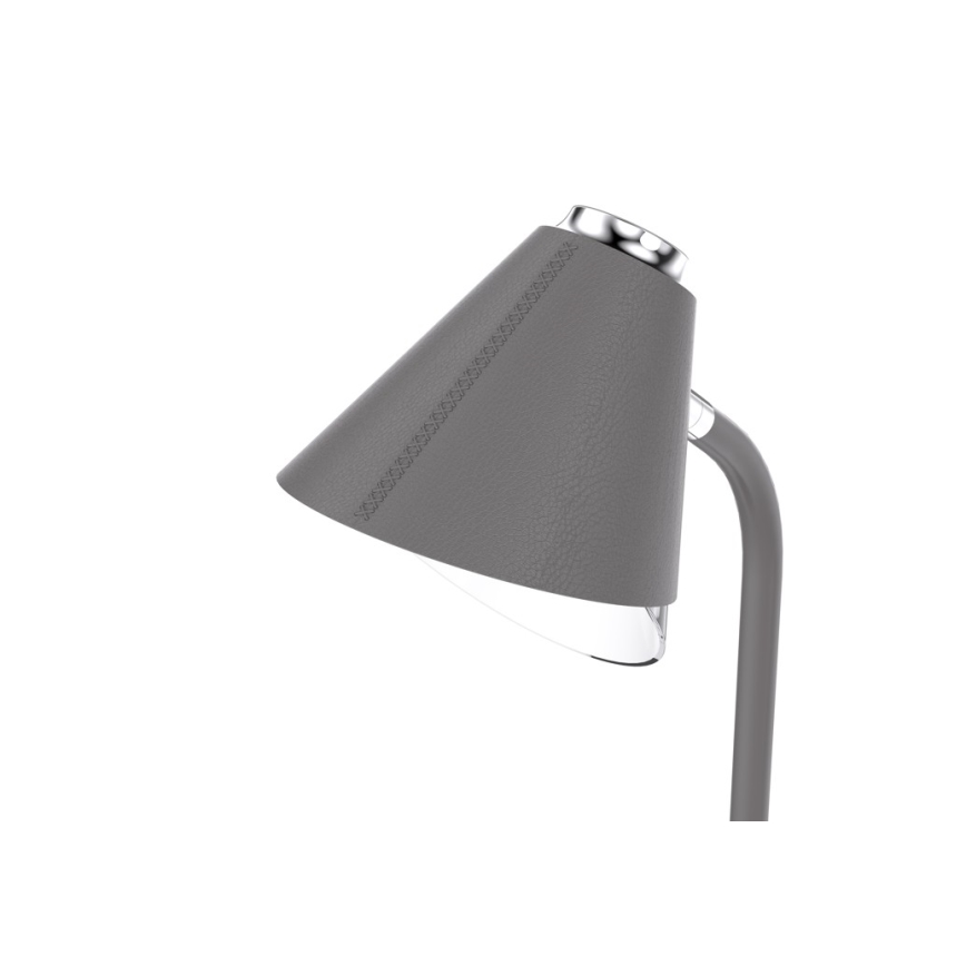 LED Regulowana lampa stołowa z ładowaniem bezprzewodowym FINCH LED/9W/12/230V szara/błyszczący chrom