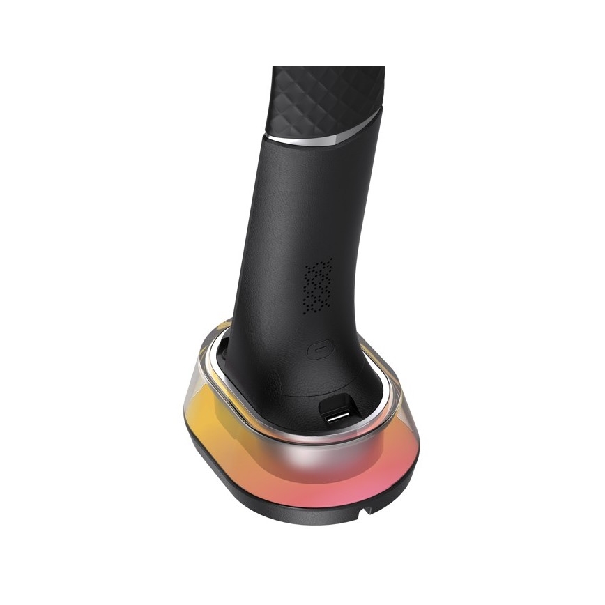 LED RGB Regulowana lampa stołowa z ładowaniem bezprzewodowym CORELLA LED/7W/12/230V czarna