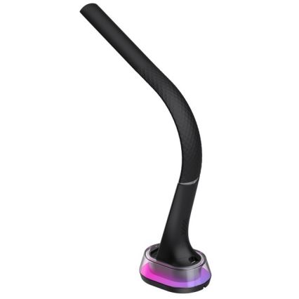 LED RGB Regulowana lampa stołowa z ładowaniem bezprzewodowym CORELLA LED/7W/12/230V czarna