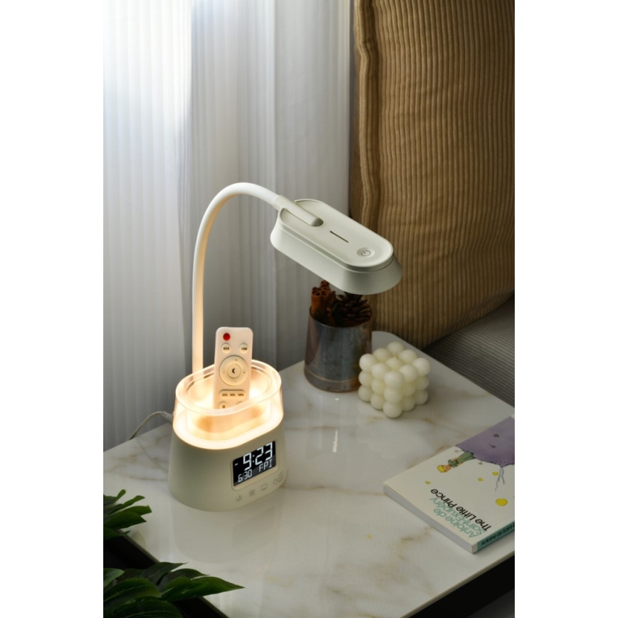 LED RGBW Lampa ściemnialna stołowa z uchwytem na ołówek FALCON LED/10W/5V