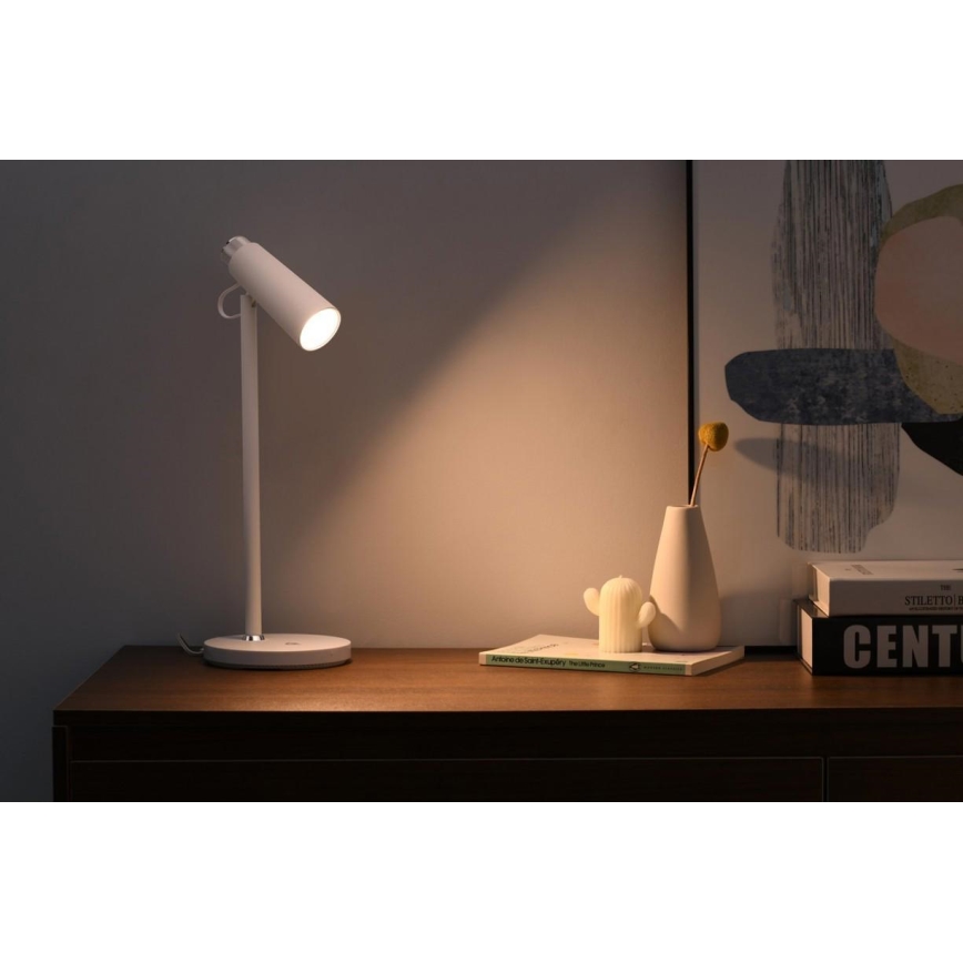 LED Lampa stołowa ściemnialna z bezprzewodowym Qi ładowaniem TIT LED/12W/230V biały